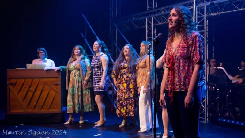 Beth Stratford and the cast of Beautiful the Carole King Musical
